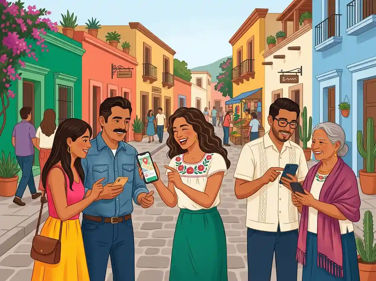 Ilustración para el grupo Conversaciones libres, Amistad en México