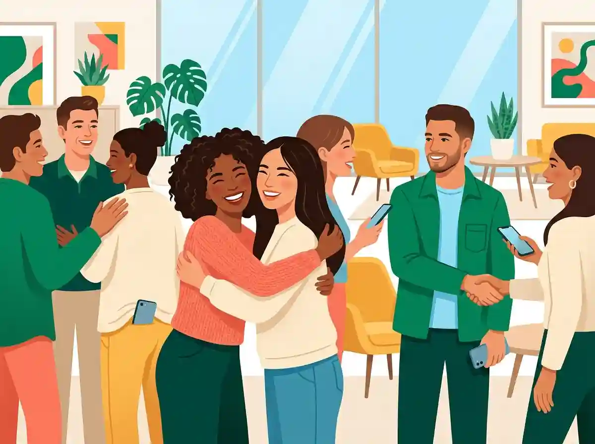 Ilustración para el grupo Amistad y amor en Tijuana